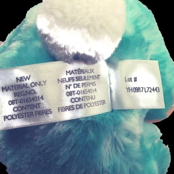 Animal Adventure Easter Bunny Rabbit 13" Blue White Tie-dye Easter Spring 2018 - Picture 8 of 8